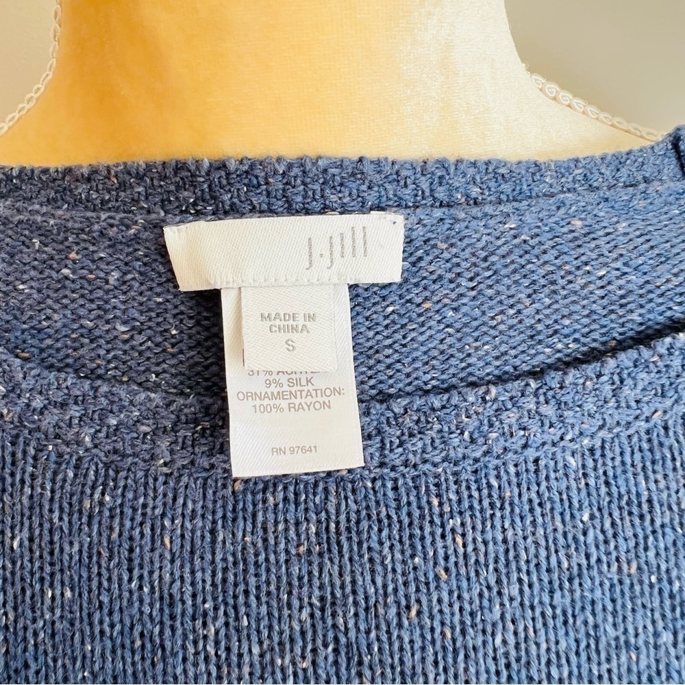 J. Jill Basic Knit Pullover With Striped Insert S… - image 6